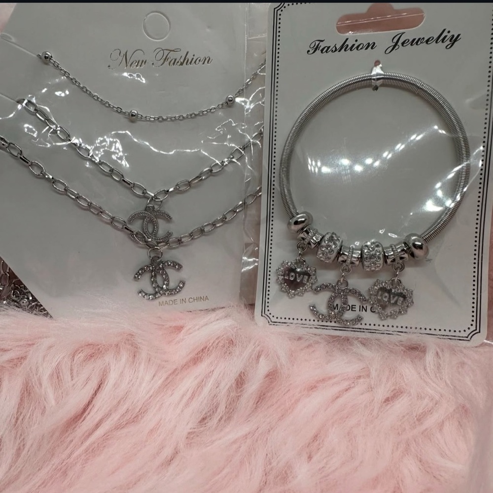 CC inspired necklace and bracelet combo